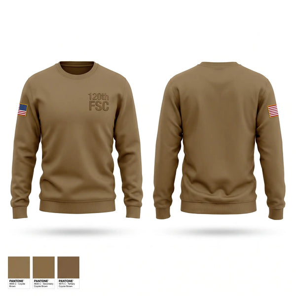 Crew Neck Sweatshirt, 120th FSC, National Guard, Teamtime, Team time, sublimation, custom sports apparel, team uniforms, spirit wear, spiritwear, sports uniforms, custom shirts, team store, custom team store, fundraiser sports, apparel fundraiser