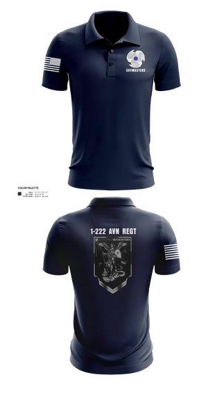 Short Sleeve Performance Polo, 1-222 Aviaition Regiment, Army, Teamtime, Team time, sublimation, custom sports apparel, team uniforms, spirit wear, spiritwear, sports uniforms, custom shirts, team store, custom team store, fundraiser sports, apparel fundraiser
