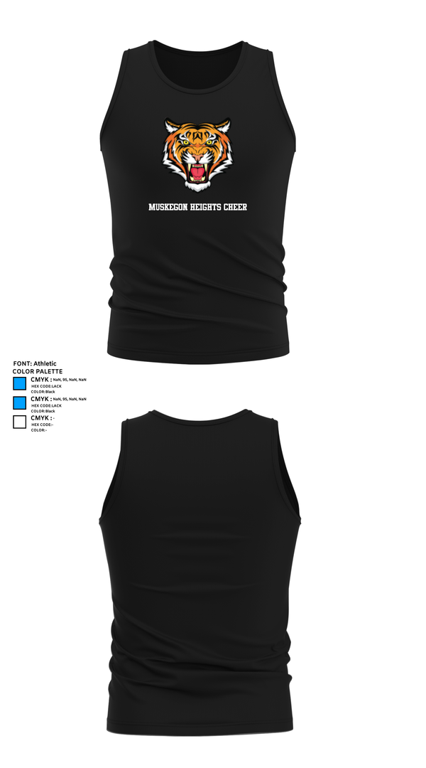 Tank Top, Muskegon Heights Cheer, Cheer, Teamtime, Team time, sublimation, custom sports apparel, team uniforms, spirit wear, spiritwear, sports uniforms, custom shirts, team store, custom team store, fundraiser sports, apparel fundraiser