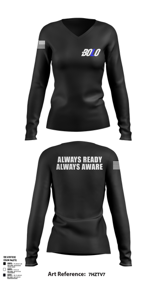 Womens Long Sleeve Vneck Shirt, BadgeBanter, Police, Teamtime, Team time, sublimation, custom sports apparel, team uniforms, spirit wear, spiritwear, sports uniforms, custom shirts, team store, custom team store, fundraiser sports, apparel fundraiser