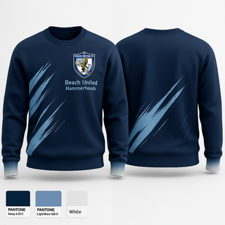 Crew Neck Sweatshirt, Beach United Hammerheads, Women's Soccer, Teamtime, Team time, sublimation, custom sports apparel, team uniforms, spirit wear, spiritwear, sports uniforms, custom shirts, team store, custom team store, fundraiser sports, apparel fundraiser