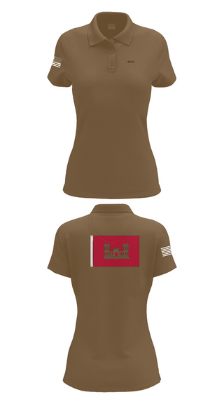 Womens Short Sleeve Performance Polo, B 103 EN BN, National Guard, Teamtime, Team time, sublimation, custom sports apparel, team uniforms, spirit wear, spiritwear, sports uniforms, custom shirts, team store, custom team store, fundraiser sports, apparel fundraiser