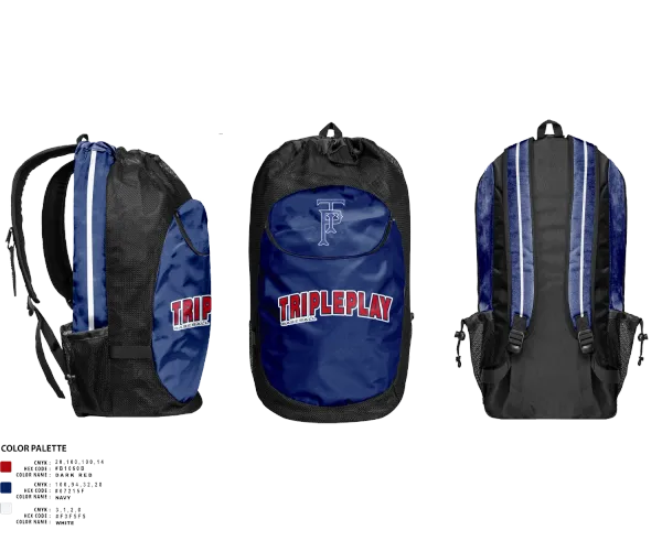 Gear Bag, TRIPLEPLAY, Baseball, Teamtime, Team time, sublimation, custom sports apparel, team uniforms, spirit wear, spiritwear, sports uniforms, custom shirts, team store, custom team store, fundraiser sports, apparel fundraiser