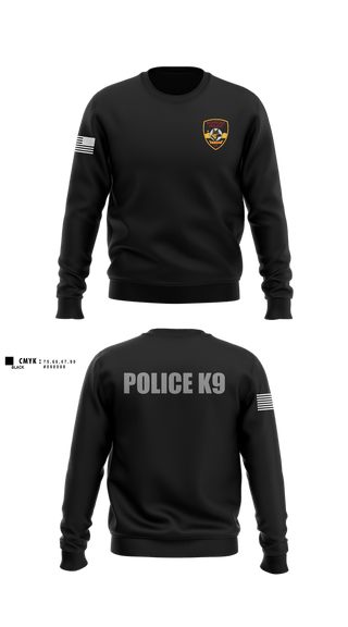 Crew Neck Sweatshirt, Roanoke K9, Police, Teamtime, Team time, sublimation, custom sports apparel, team uniforms, spirit wear, spiritwear, sports uniforms, custom shirts, team store, custom team store, fundraiser sports, apparel fundraiser