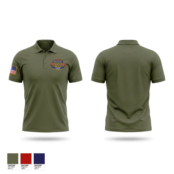 Short Sleeve Performance Polo, Liberty Christian Academy CJROTC, Marines, Teamtime, Team time, sublimation, custom sports apparel, team uniforms, spirit wear, spiritwear, sports uniforms, custom shirts, team store, custom team store, fundraiser sports, apparel fundraiser