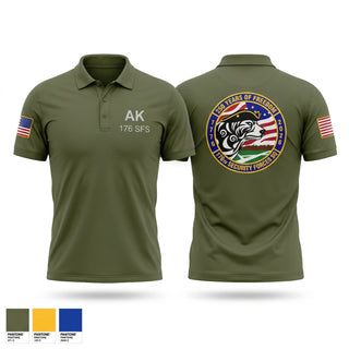 Short Sleeve Performance Polo, 176 SFS, National Guard, Teamtime, Team time, sublimation, custom sports apparel, team uniforms, spirit wear, spiritwear, sports uniforms, custom shirts, team store, custom team store, fundraiser sports, apparel fundraiser