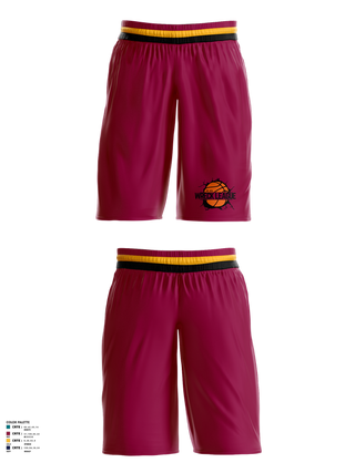 Mens Basketball Shorts, Wreck League, Men's Basketball, Teamtime, Team time, sublimation, custom sports apparel, team uniforms, spirit wear, spiritwear, sports uniforms, custom shirts, team store, custom team store, fundraiser sports, apparel fundraiser