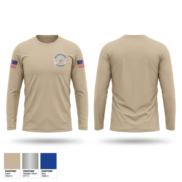 Long Sleeve Performance Shirt, United States Marshals Service, Police, Teamtime, Team time, sublimation, custom sports apparel, team uniforms, spirit wear, spiritwear, sports uniforms, custom shirts, team store, custom team store, fundraiser sports, apparel fundraiser