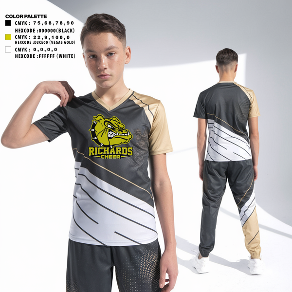 Short Sleeve Performance Shirt, Richards High School Cheer, Cheer, Teamtime, Team time, sublimation, custom sports apparel, team uniforms, spirit wear, spiritwear, sports uniforms, custom shirts, team store, custom team store, fundraiser sports, apparel fundraiser