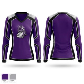 Womens Long Sleeve Vneck Shirt, RIVERSIDE WARRIORS, , Teamtime, Team time, sublimation, custom sports apparel, team uniforms, spirit wear, spiritwear, sports uniforms, custom shirts, team store, custom team store, fundraiser sports, apparel fundraiser