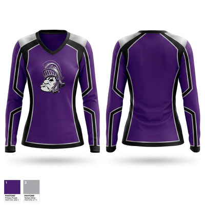 RIVERSIDE WARRIORS Women's Long Sleeve V-neck Shirt - 1
