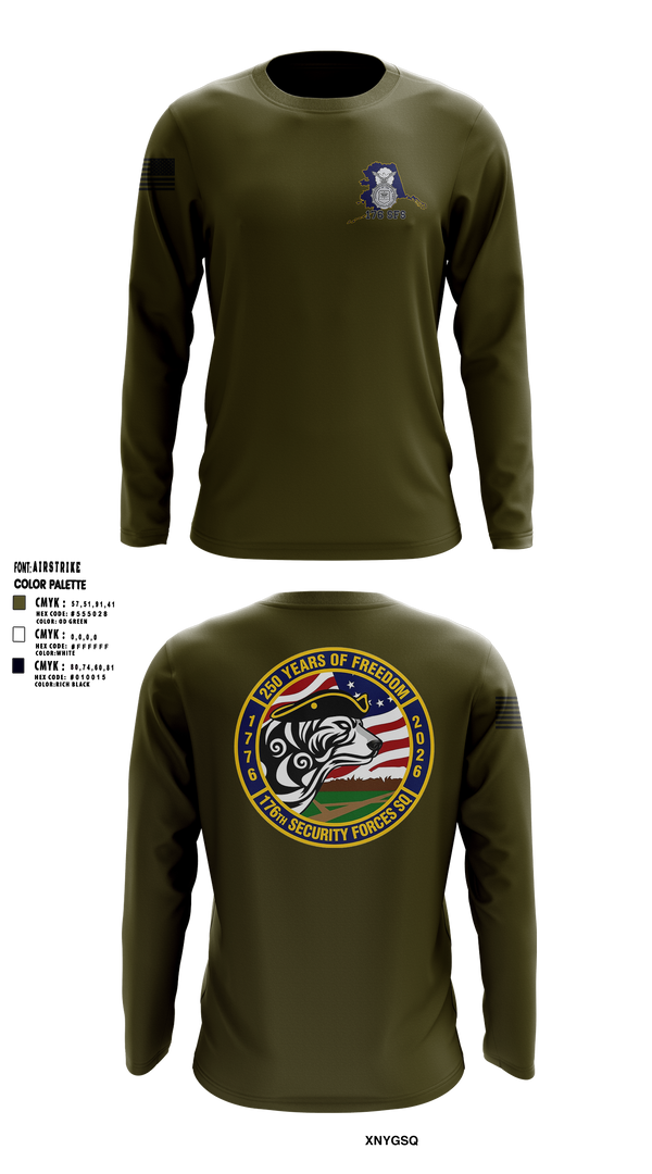 Long Sleeve Performance Shirt, 176 SFS, National Guard, Teamtime, Team time, sublimation, custom sports apparel, team uniforms, spirit wear, spiritwear, sports uniforms, custom shirts, team store, custom team store, fundraiser sports, apparel fundraiser
