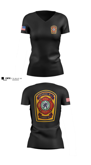 Womens Short Sleeve Vneck Shirt, Tour 4, Fire Department, Teamtime, Team time, sublimation, custom sports apparel, team uniforms, spirit wear, spiritwear, sports uniforms, custom shirts, team store, custom team store, fundraiser sports, apparel fundraiser