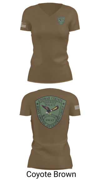 Womens Short Sleeve Vneck Shirt, Etowah County JSOG, , Teamtime, Team time, sublimation, custom sports apparel, team uniforms, spirit wear, spiritwear, sports uniforms, custom shirts, team store, custom team store, fundraiser sports, apparel fundraiser