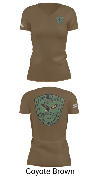 Etowah County JSOG 23168603 Women's Short Sleeve V-neck Shirt - 8