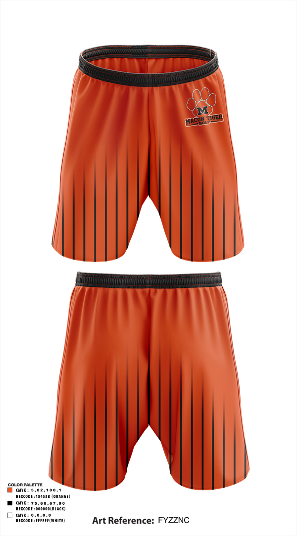 Athletic Shorts With Pockets, Macon Tiger Golf, Golf, Teamtime, Team time, sublimation, custom sports apparel, team uniforms, spirit wear, spiritwear, sports uniforms, custom shirts, team store, custom team store, fundraiser sports, apparel fundraiser