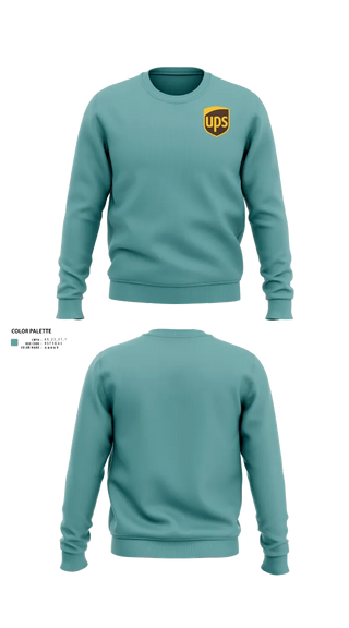 Crew Neck Sweatshirt, UPS, , Teamtime, Team time, sublimation, custom sports apparel, team uniforms, spirit wear, spiritwear, sports uniforms, custom shirts, team store, custom team store, fundraiser sports, apparel fundraiser