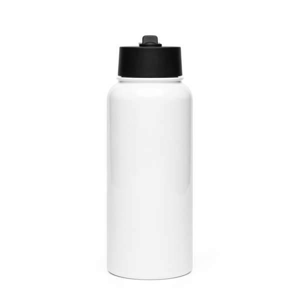 Triple-M 75169013 Stainless Steel Water Bottle with a Straw Lid