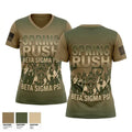 tiger battalion 74579626 Women's Short Sleeve V-neck Shirt - 1