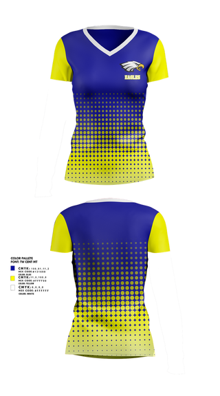 Womens Short Sleeve Vneck Shirt, Eagles, , Teamtime, Team time, sublimation, custom sports apparel, team uniforms, spirit wear, spiritwear, sports uniforms, custom shirts, team store, custom team store, fundraiser sports, apparel fundraiser