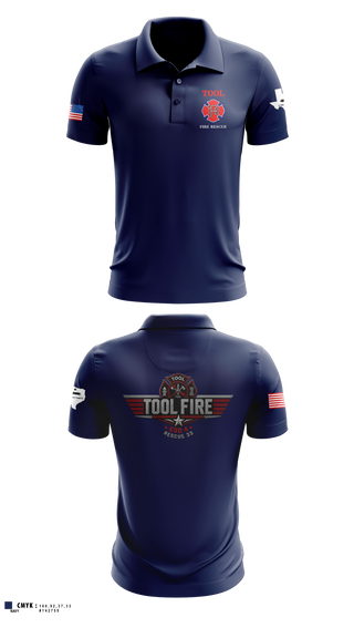 Short Sleeve Performance Polo, Tool Fire Rescue, Fire Department, Teamtime, Team time, sublimation, custom sports apparel, team uniforms, spirit wear, spiritwear, sports uniforms, custom shirts, team store, custom team store, fundraiser sports, apparel fundraiser