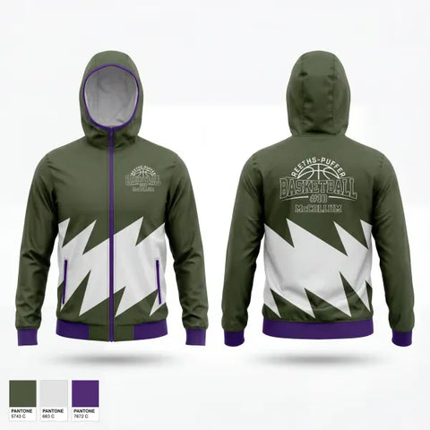 Windbreaker, Reeths- puffer rockets, Men's Basketball, Teamtime, Team time, sublimation, custom sports apparel, team uniforms, spirit wear, spiritwear, sports uniforms, custom shirts, team store, custom team store, fundraiser sports, apparel fundraiser