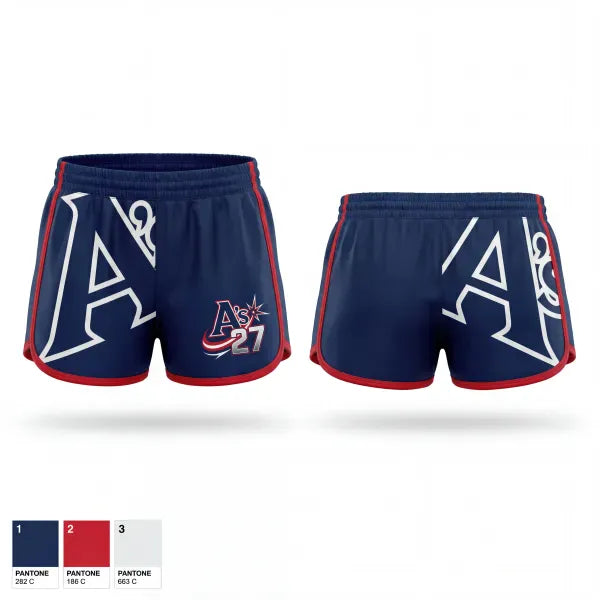 Womens Shorts, Little Rock A’s, Baseball, Teamtime, Team time, sublimation, custom sports apparel, team uniforms, spirit wear, spiritwear, sports uniforms, custom shirts, team store, custom team store, fundraiser sports, apparel fundraiser
