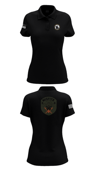 Womens Short Sleeve Performance Polo, 2-8 Cav, HHC, Medic Platoon, , Teamtime, Team time, sublimation, custom sports apparel, team uniforms, spirit wear, spiritwear, sports uniforms, custom shirts, team store, custom team store, fundraiser sports, apparel fundraiser