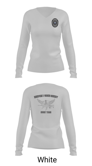 Womens Long Sleeve Vneck Shirt, Newport / Cocke County Swat, Police, Teamtime, Team time, sublimation, custom sports apparel, team uniforms, spirit wear, spiritwear, sports uniforms, custom shirts, team store, custom team store, fundraiser sports, apparel fundraiser