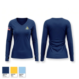 Womens Long Sleeve Vneck Shirt, Trenton Police Department, Police, Teamtime, Team time, sublimation, custom sports apparel, team uniforms, spirit wear, spiritwear, sports uniforms, custom shirts, team store, custom team store, fundraiser sports, apparel fundraiser