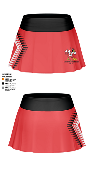 Skort, Adamsville Cardinals Cheer, Cheer, Teamtime, Team time, sublimation, custom sports apparel, team uniforms, spirit wear, spiritwear, sports uniforms, custom shirts, team store, custom team store, fundraiser sports, apparel fundraiser