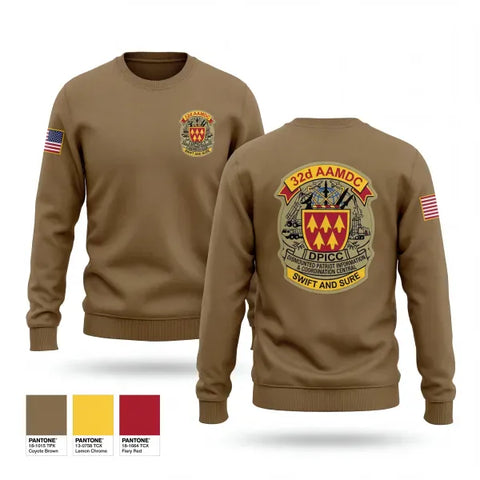 Crew Neck Sweatshirt, 32d AAMDC DPICC, Army, Teamtime, Team time, sublimation, custom sports apparel, team uniforms, spirit wear, spiritwear, sports uniforms, custom shirts, team store, custom team store, fundraiser sports, apparel fundraiser