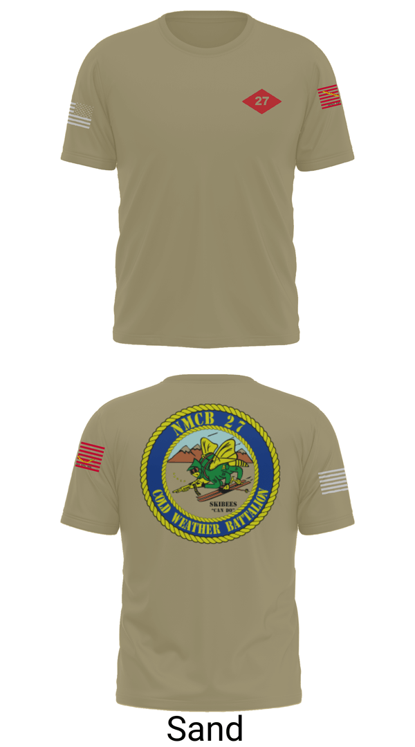 Old School Cotton Feel Shirt, NMCB  27, Navy, Teamtime, Team time, sublimation, custom sports apparel, team uniforms, spirit wear, spiritwear, sports uniforms, custom shirts, team store, custom team store, fundraiser sports, apparel fundraiser