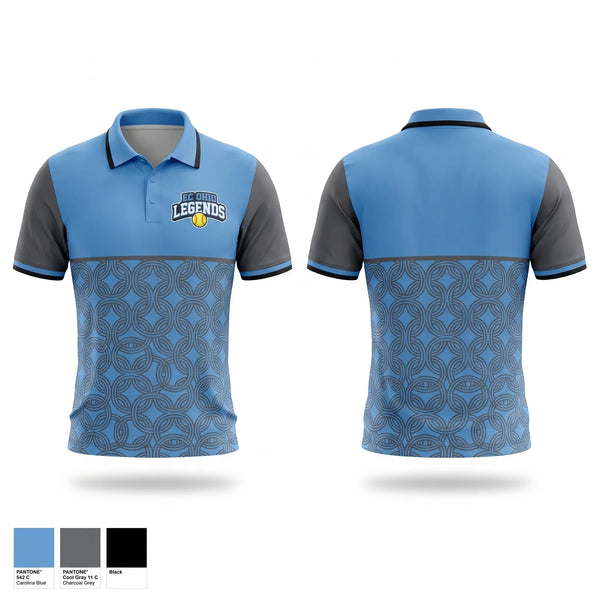 Short Sleeve Performance Polo, EC Ohio Legends, Softball, Teamtime, Team time, sublimation, custom sports apparel, team uniforms, spirit wear, spiritwear, sports uniforms, custom shirts, team store, custom team store, fundraiser sports, apparel fundraiser