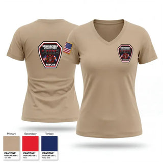 Womens Short Sleeve Vneck Shirt, Springfield Volunteer Fire Dept., Fire Department, Teamtime, Team time, sublimation, custom sports apparel, team uniforms, spirit wear, spiritwear, sports uniforms, custom shirts, team store, custom team store, fundraiser sports, apparel fundraiser