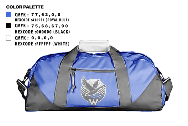 Duffle Bag, Watertown High School Golf, Golf, Teamtime, Team time, sublimation, custom sports apparel, team uniforms, spirit wear, spiritwear, sports uniforms, custom shirts, team store, custom team store, fundraiser sports, apparel fundraiser
