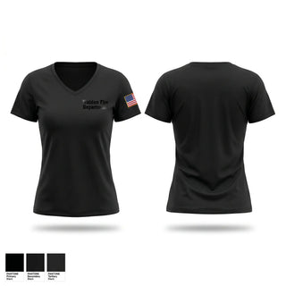 Womens Short Sleeve Vneck Shirt, Walden Fire Department, Fire Department, Teamtime, Team time, sublimation, custom sports apparel, team uniforms, spirit wear, spiritwear, sports uniforms, custom shirts, team store, custom team store, fundraiser sports, apparel fundraiser