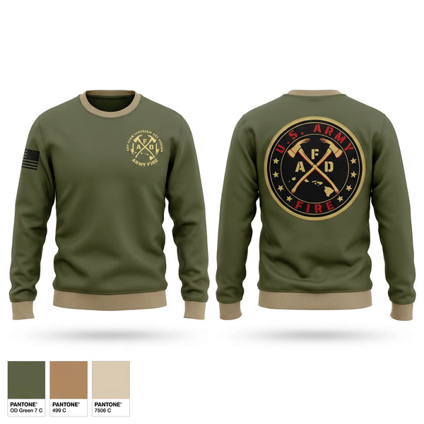 Crew Neck Sweatshirt, ARMY FIRE, Fire Department, Teamtime, Team time, sublimation, custom sports apparel, team uniforms, spirit wear, spiritwear, sports uniforms, custom shirts, team store, custom team store, fundraiser sports, apparel fundraiser