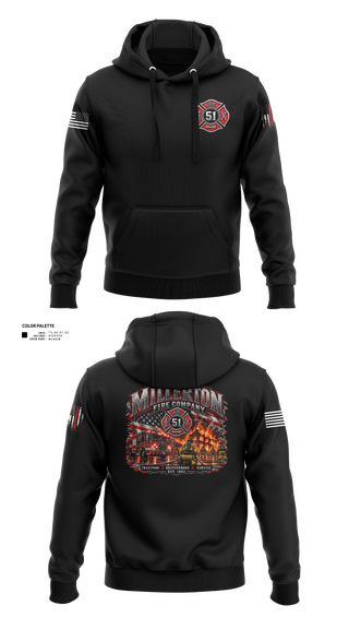 Hoodie, Millerton Fire Company, Fire Department, Teamtime, Team time, sublimation, custom sports apparel, team uniforms, spirit wear, spiritwear, sports uniforms, custom shirts, team store, custom team store, fundraiser sports, apparel fundraiser