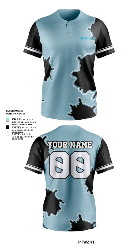 Full Button Softball Jersey, Rebels, Softball, Teamtime, Team time, sublimation, custom sports apparel, team uniforms, spirit wear, spiritwear, sports uniforms, custom shirts, team store, custom team store, fundraiser sports, apparel fundraiser