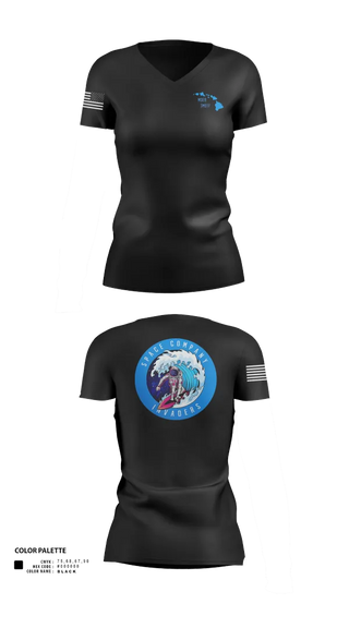 Womens Short Sleeve Vneck Shirt, Space Company, Army, Teamtime, Team time, sublimation, custom sports apparel, team uniforms, spirit wear, spiritwear, sports uniforms, custom shirts, team store, custom team store, fundraiser sports, apparel fundraiser