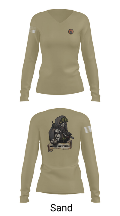 HHC 2-135th AVN REG 2256326 Women's Long Sleeve V-neck Shirt - 92