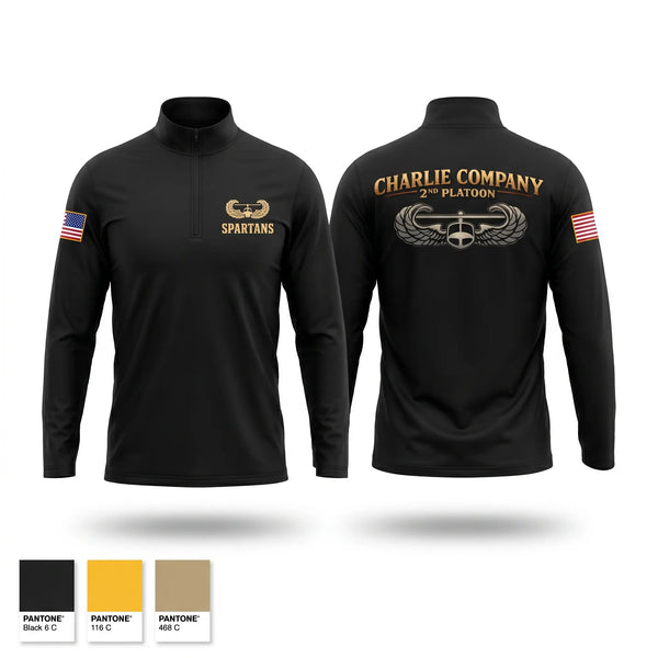 Windbreaker, 2nd Platoon Charlie Company 129 “Spartans”, Army, Teamtime, Team time, sublimation, custom sports apparel, team uniforms, spirit wear, spiritwear, sports uniforms, custom shirts, team store, custom team store, fundraiser sports, apparel fundraiser