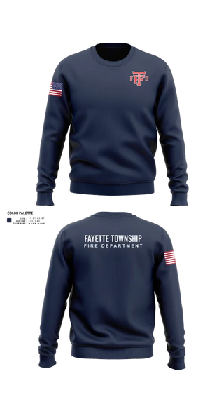 Crew Neck Sweatshirt, Fayette Township Fire Department, Fire Department, Teamtime, Team time, sublimation, custom sports apparel, team uniforms, spirit wear, spiritwear, sports uniforms, custom shirts, team store, custom team store, fundraiser sports, apparel fundraiser