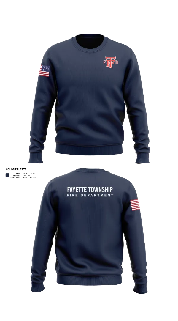 Crew Neck Sweatshirt, Fayette Township Fire Department, Fire Department, Teamtime, Team time, sublimation, custom sports apparel, team uniforms, spirit wear, spiritwear, sports uniforms, custom shirts, team store, custom team store, fundraiser sports, apparel fundraiser