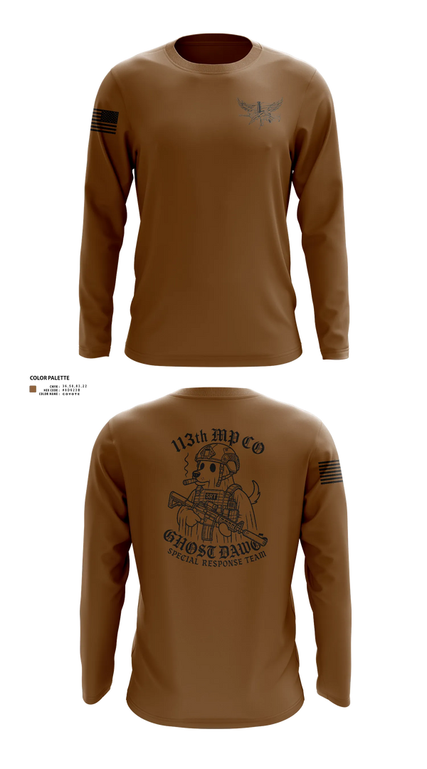 Long Sleeve Performance Shirt, 113th MP CO, Army, Teamtime, Team time, sublimation, custom sports apparel, team uniforms, spirit wear, spiritwear, sports uniforms, custom shirts, team store, custom team store, fundraiser sports, apparel fundraiser