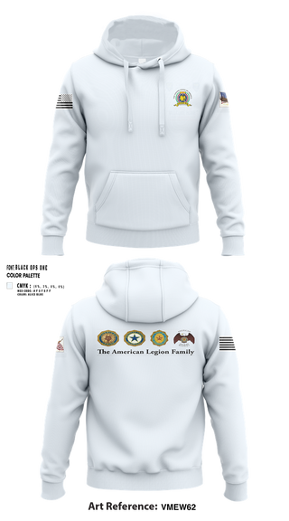 Hoodie, American Legion CSM Gary W Crisp Post 289. Clarksville,TN, , Teamtime, Team time, sublimation, custom sports apparel, team uniforms, spirit wear, spiritwear, sports uniforms, custom shirts, team store, custom team store, fundraiser sports, apparel fundraiser