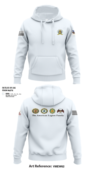 American Legion CSM Gary W Crisp Post 289. Clarksville,TN 56058352 Hoodie - 100