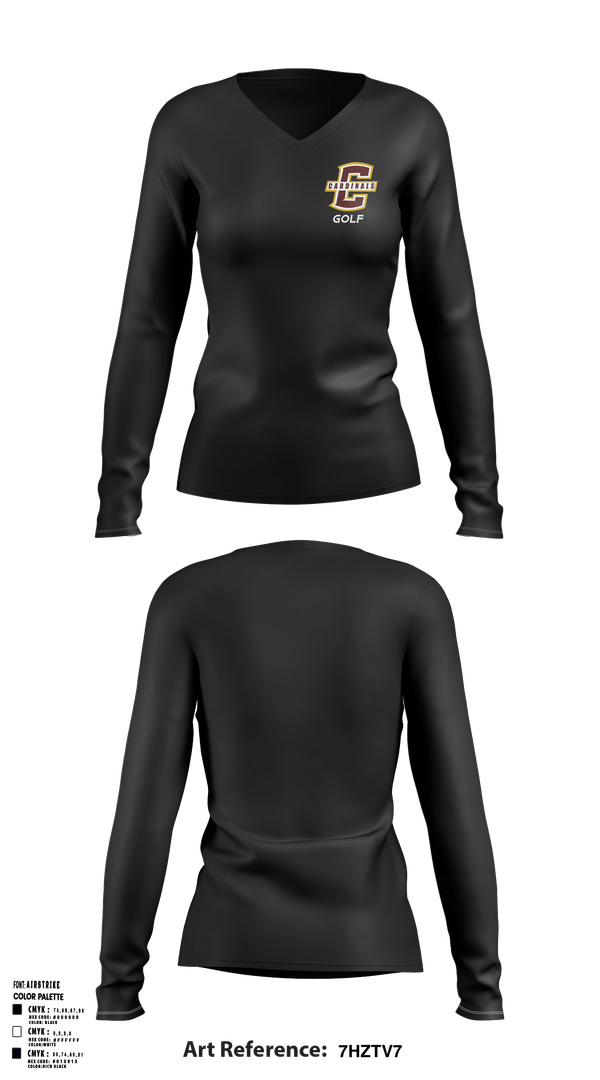Womens Long Sleeve Vneck Shirt, Joseph Case Golf, Golf, Teamtime, Team time, sublimation, custom sports apparel, team uniforms, spirit wear, spiritwear, sports uniforms, custom shirts, team store, custom team store, fundraiser sports, apparel fundraiser