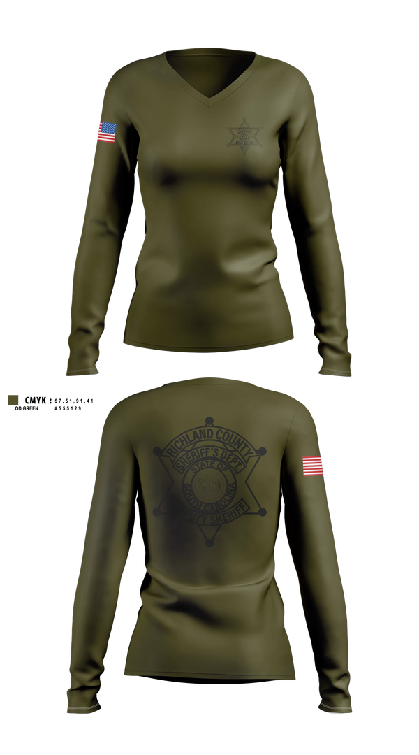 Womens Long Sleeve Vneck Shirt, RCSD, Police, Teamtime, Team time, sublimation, custom sports apparel, team uniforms, spirit wear, spiritwear, sports uniforms, custom shirts, team store, custom team store, fundraiser sports, apparel fundraiser